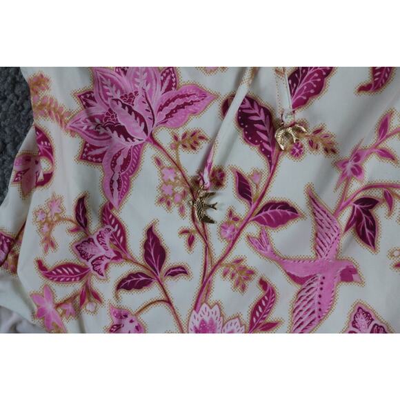 New Seafolly Swimwear 10 Floral Print Silk Road Drawstring Keyhole One Piece - Picture 6 of 7